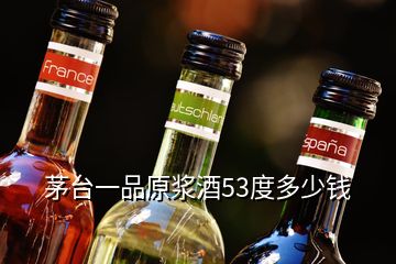 茅台一品原浆酒53度多少钱