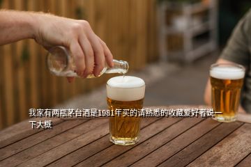 我家有两瓶茅台酒是1981年买的请熟悉的收藏爱好者说一下大概