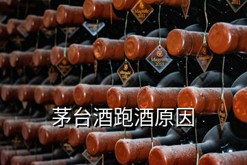 茅台酒跑酒原因