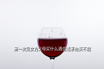 第一次见女方父母买什么酒合适茅台买不起