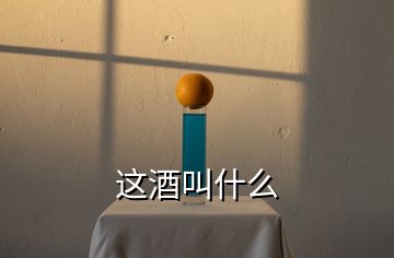 这酒叫什么