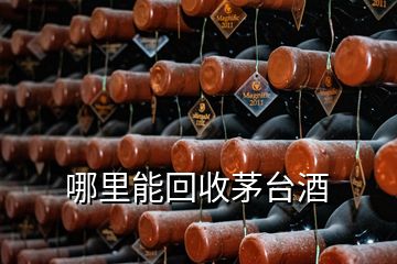 哪里能回收茅台酒