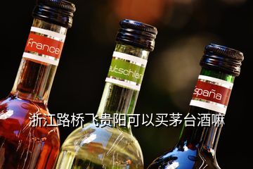 浙江路桥飞贵阳可以买茅台酒嘛