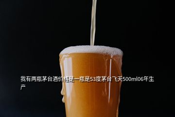 我有两瓶茅台酒价格是一瓶是53度茅台飞天500ml06年生产