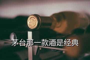 茅台那一款酒是经典