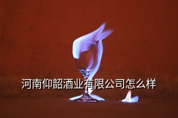 河南仰韶酒业有限公司怎么样