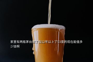 家里有两瓶茅台放了有12年以上了53度的现在能值多少钱啊