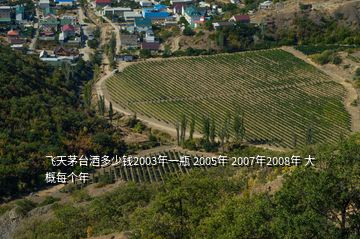 飞天茅台酒多少钱2003年一瓶 2005年 2007年2008年 大概每个年