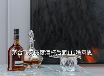 茅台飞天53度酒杯后面112啥意思