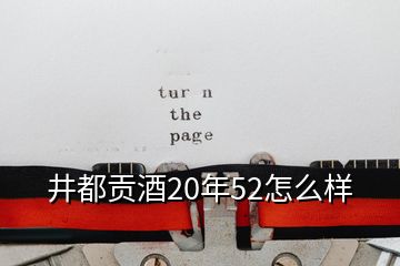 井都贡酒20年52怎么样