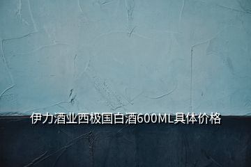 伊力酒业西极国白酒600ML具体价格