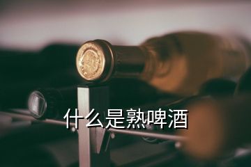 什么是熟啤酒