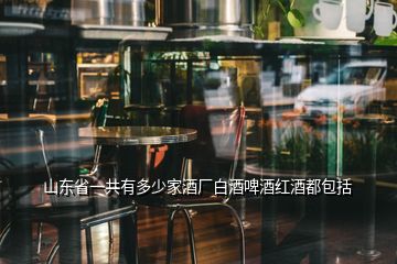 山东省一共有多少家酒厂白酒啤酒红酒都包括