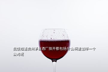 我想知道贵州茅台酒厂技开都包括什么啊是怎样一个公司呢