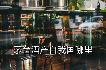 茅台酒产自我国哪里