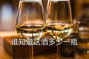 谁知道这酒多少一瓶