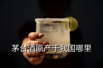 茅台酒原产于我国哪里