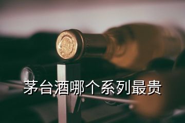 茅台酒哪个系列最贵