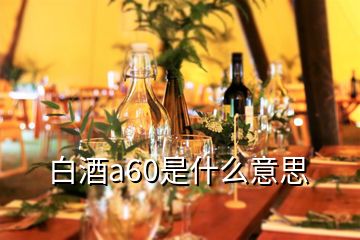 白酒a60是什么意思