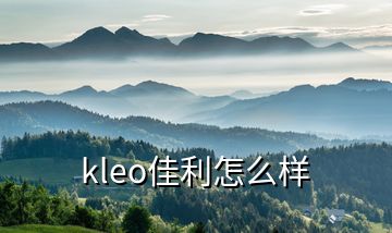 kleo佳利怎么样