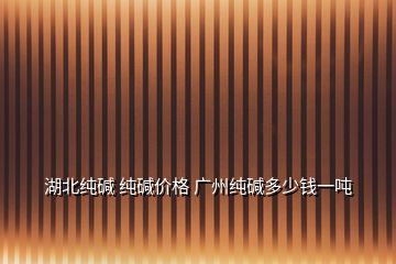 湖北纯碱 纯碱价格 广州纯碱多少钱一吨