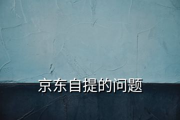 京东自提的问题