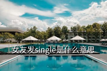 女友发single是什么意思