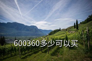 600360多少可以买