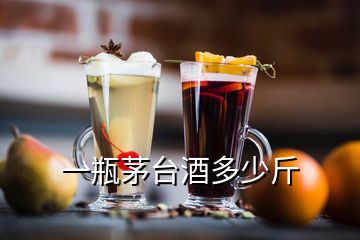 一瓶茅台酒多少斤