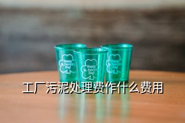 工厂污泥处理费作什么费用