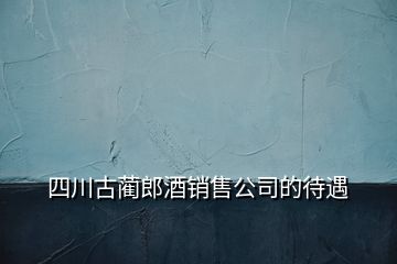 四川古蔺郎酒销售公司的待遇