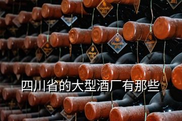 四川省的大型酒厂有那些