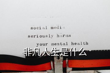 非凡人生是什么