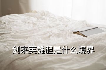 剑来英雄胆是什么境界