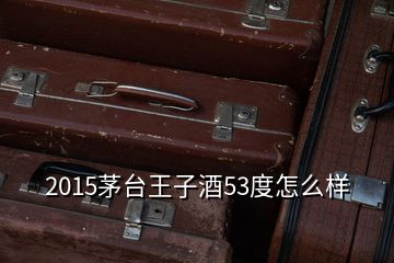 2015茅台王子酒53度怎么样