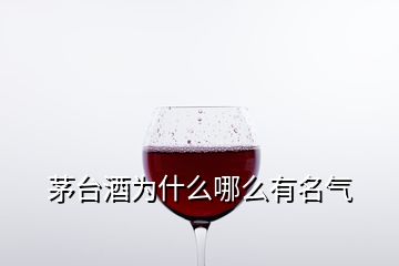 茅台酒为什么哪么有名气