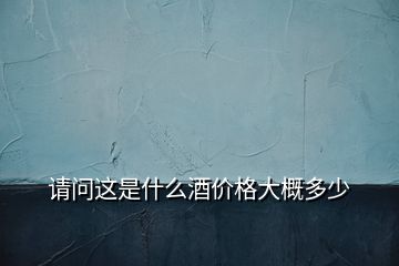 请问这是什么酒价格大概多少