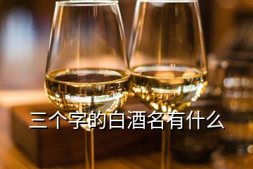 三个字的白酒名有什么