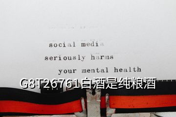 G8T26761白酒是纯粮酒