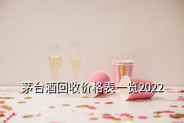 茅台酒回收价格表一览2022