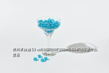 贵州茅台酒 53 vol106PR00F500ml1694FLOZ是什么意思