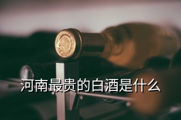 河南最贵的白酒是什么