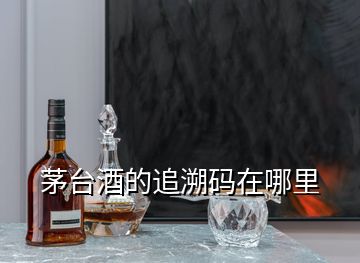 茅台酒的追溯码在哪里