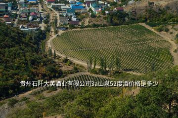 贵州石阡大美酒业有限公司3a山泉52度酒价格是多少