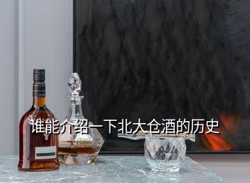 谁能介绍一下北大仓酒的历史