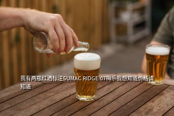 我有两瓶红酒标注SUMAC RIDGE 07梅乐我想知道价格请知道