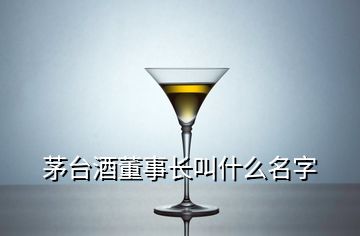 茅台酒董事长叫什么名字