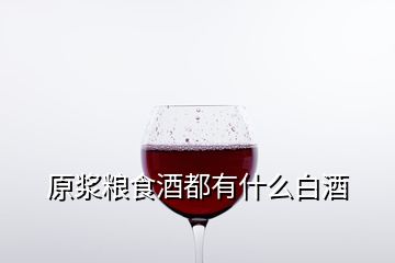 原浆粮食酒都有什么白酒