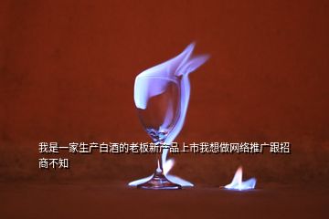 我是一家生产白酒的老板新产品上市我想做网络推广跟招商不知