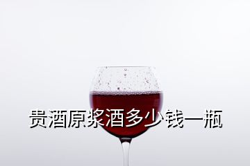 贵酒原浆酒多少钱一瓶